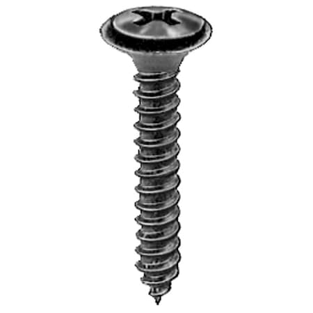 Auveco 8 X 5/8 PHIL OVAL HD SEMS TAP SCRW FLUSH CHROME, 100PK 2774